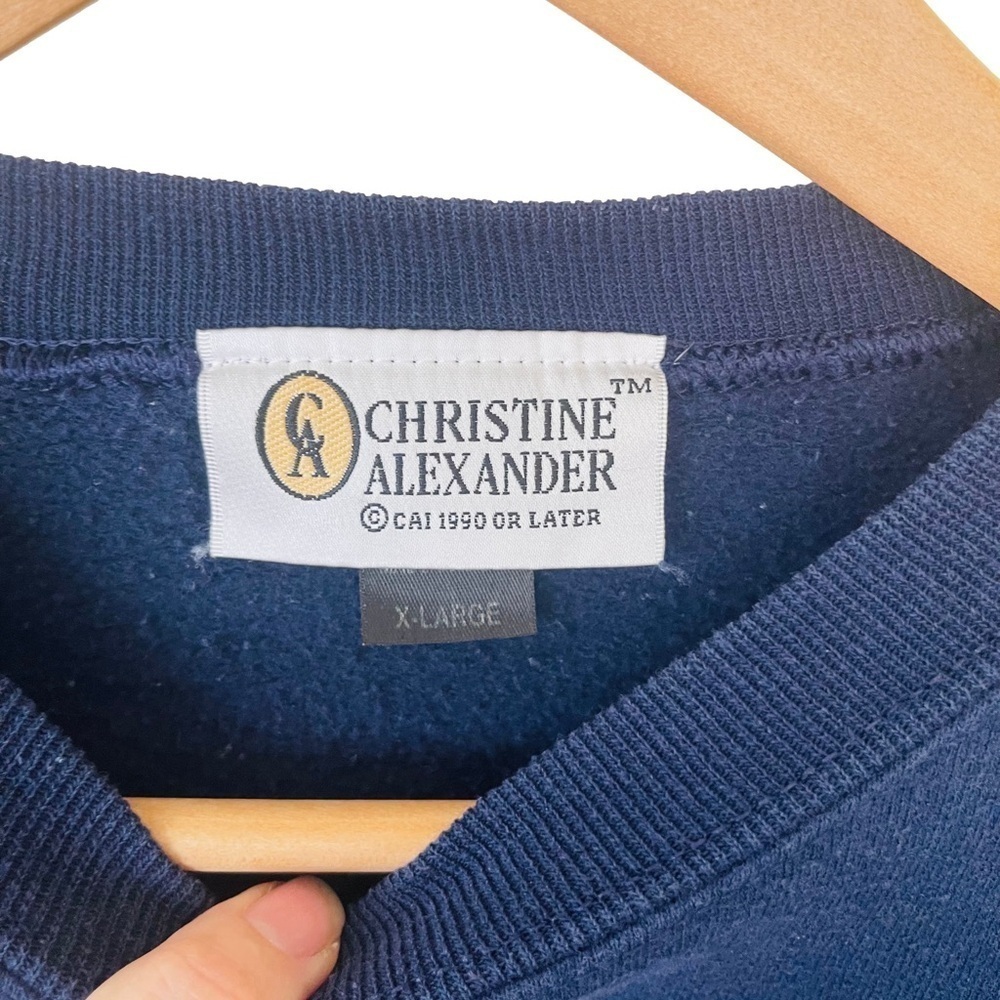 Christine Alexander Women’s Alaska Blue Pullover Sweatshirt Size X-Large - Picture 4 of 4